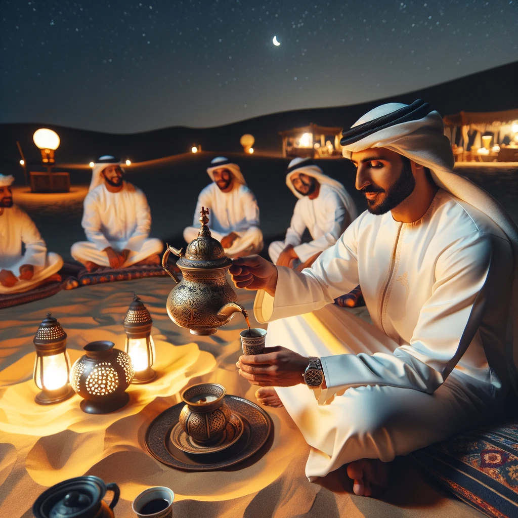 DALL·E 2024-06-08 09.33.21 - An Emirati man wearing traditional white kandura and a ghutra